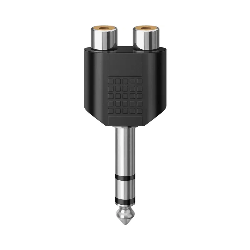 Adaptador de plug 6,3 mm a 2 jacks RCA, estéreo Steren 251-105