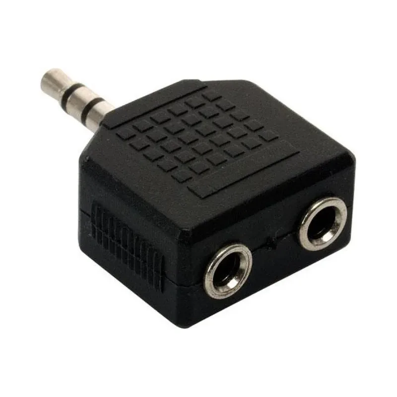 Adaptador de plug 3,5 mm a 2 jacks 3,5 mm, estéreo Steren 251-130