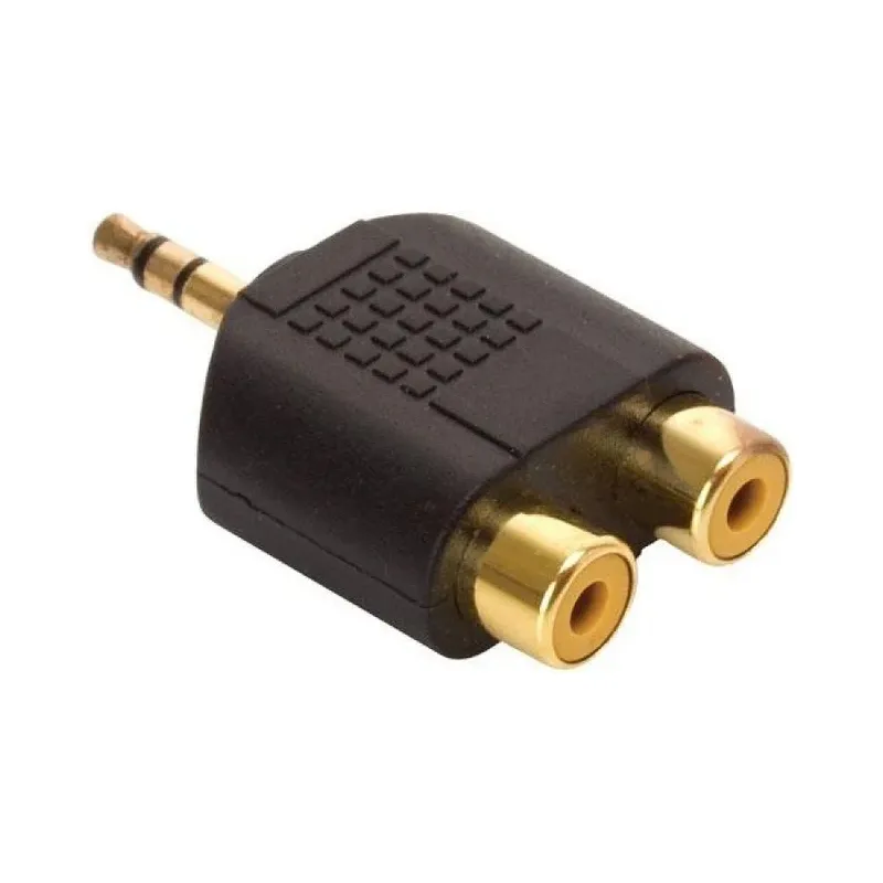 Adaptador elite de plug 3,5 mm a 2 jacks RCA, estéreo Steren 252-038