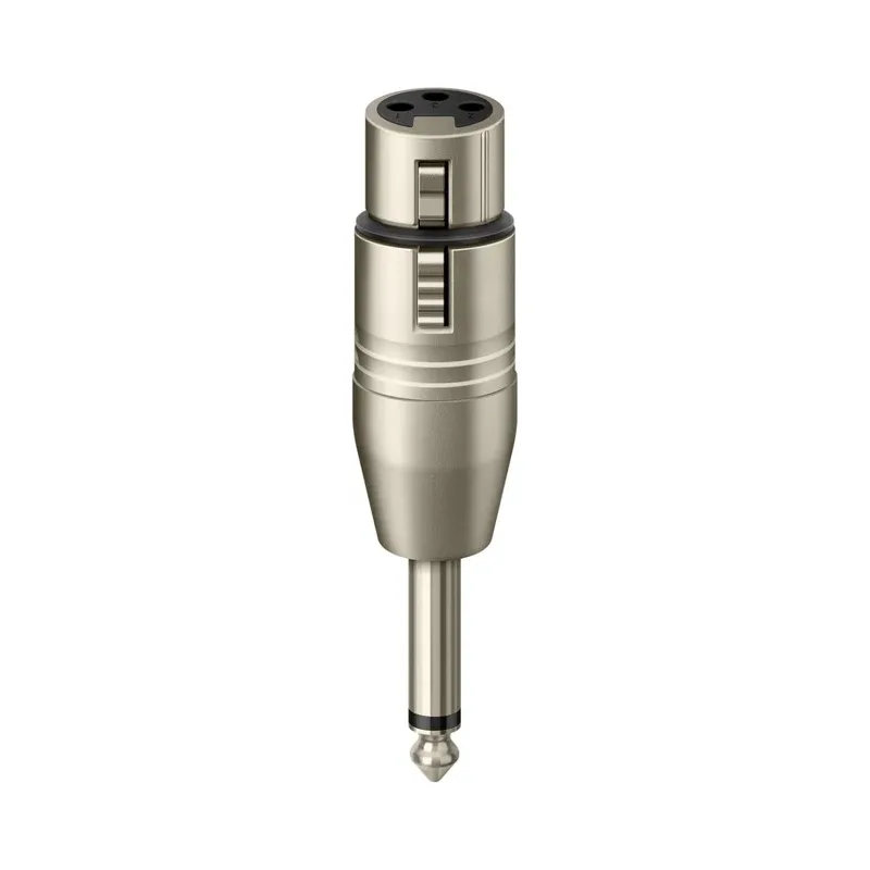 Adaptador de plug 6,3 mm a Jack Cannon, monoaural, niquelado Steren ADA-XLRJ/6.3P