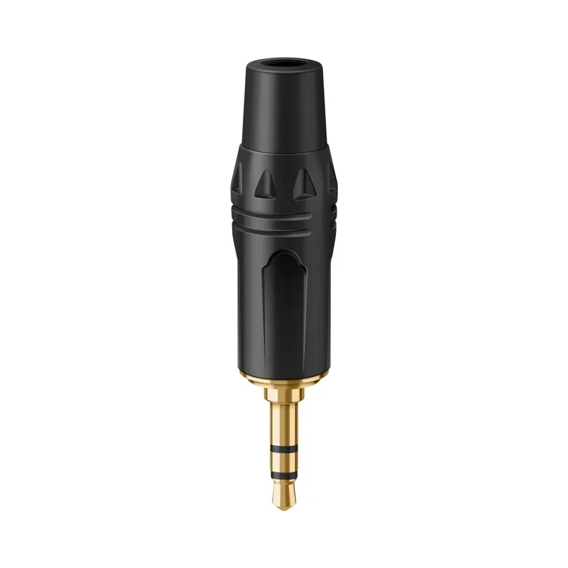 Plug 3,5 mm estéreo metálico, para soldar, dorado Steren CON-3.5PTRS