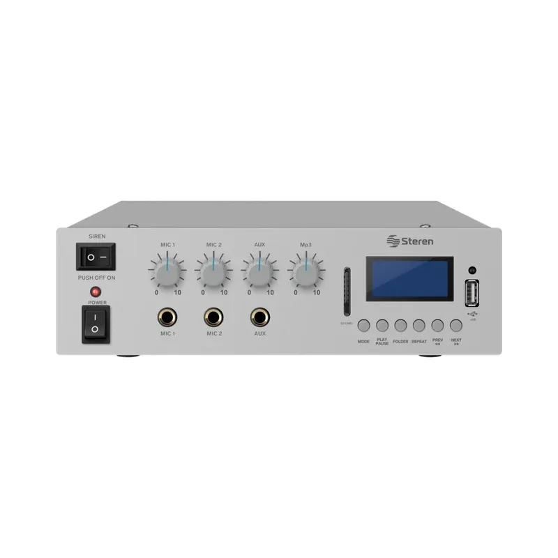 Amplificador de audio de 40 W con Bluetooth* y reproductor MP3 Steren AMP-042