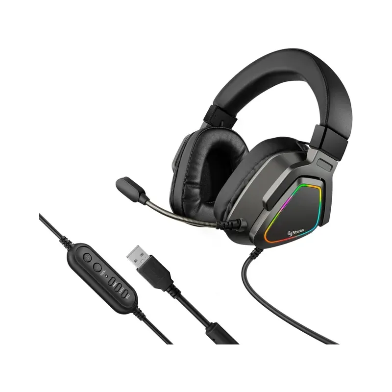 Audífonos USB para Gamers de 7.1 canales con ecualizado Steren AUD-590