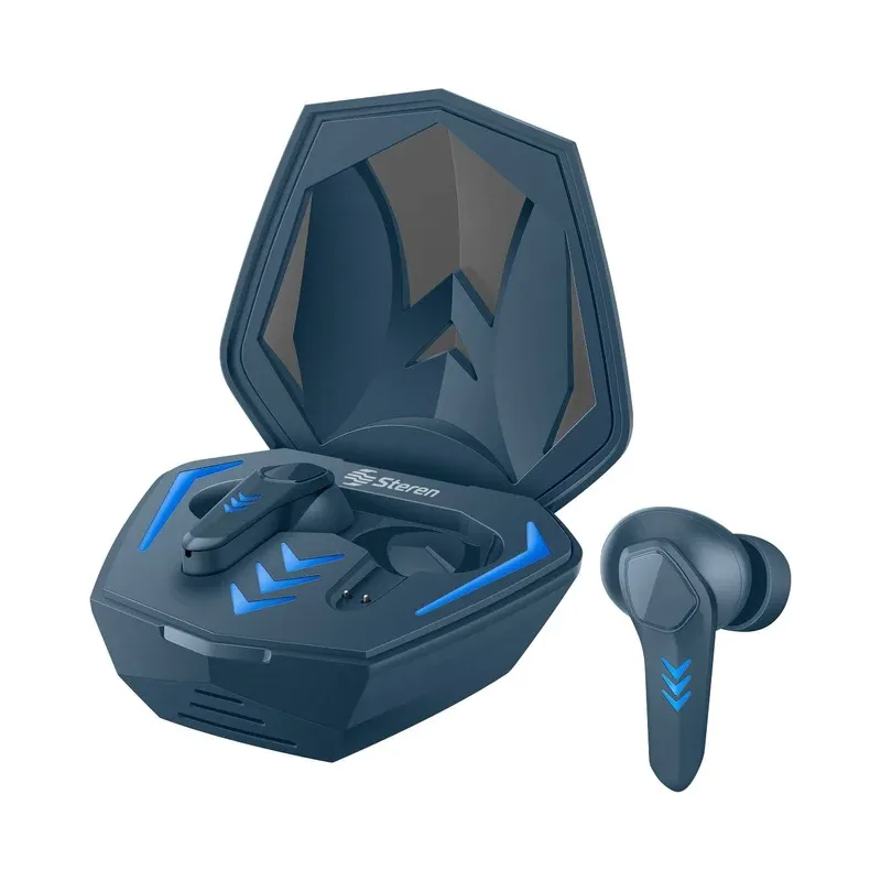 Audífonos Bluetooth* FreePods Touch True Wireless para Gamers, azules Steren AUD-7450AZ