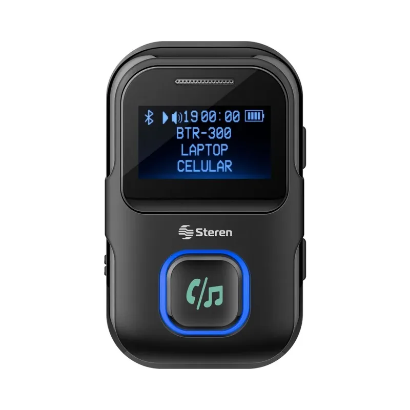 Receptor de audio Bluetooth* y manos libres con batería recargable para 2 dispositivos Steren BTR-300