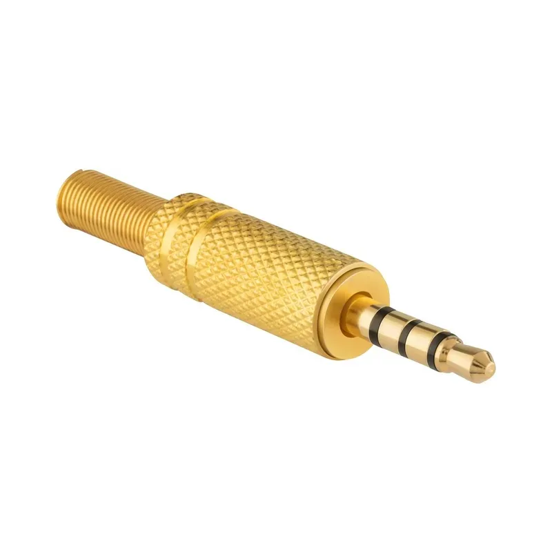 Plug 3,5 mm TRRS, metálico Steren 250-154