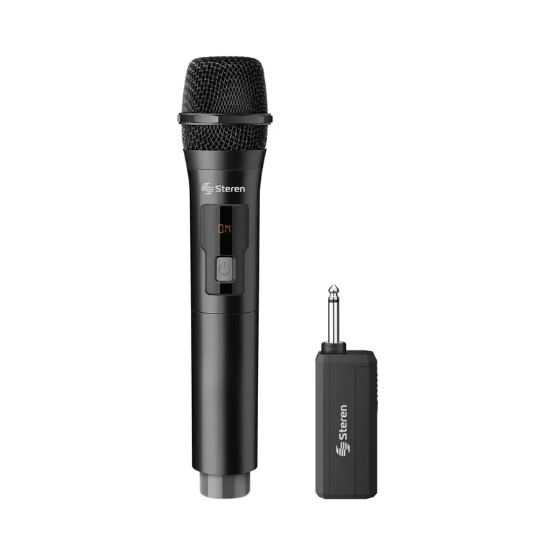 Micrófono inalámbrico y receptor, con batería recargable Steren MIC-285R