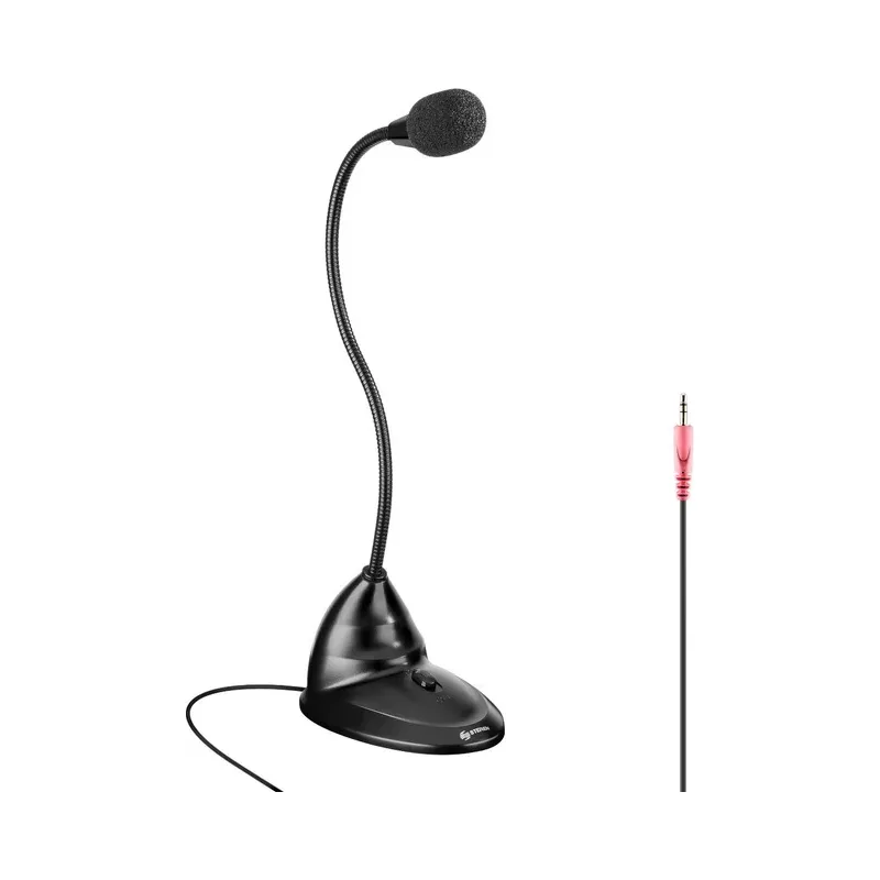 Micrófono para PC o Portátil, con cuello flexible Steren MIC-525