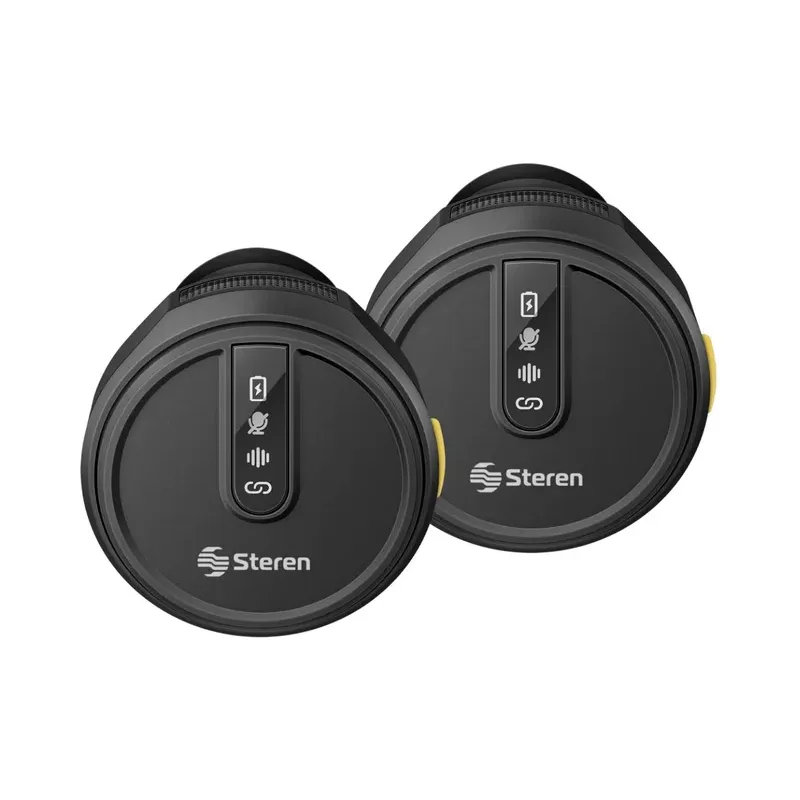 Micrófonos inalámbricos ENC de solapa USB C, circulares Steren MIC-9100