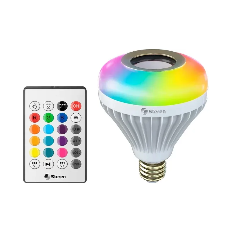 Bombillo LED RGB decorativo con parlante Bluetooth*, 6,5 W Steren LAM-BOC