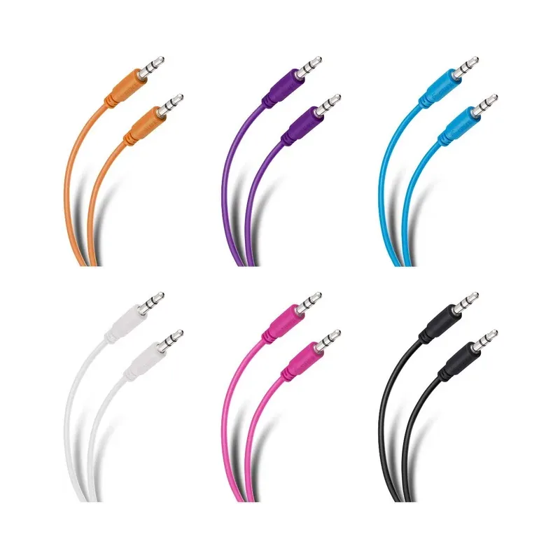 Cable auxiliar plug a plug 3.5mm, de 1.8m, ultradelgado Steren 255-257/G