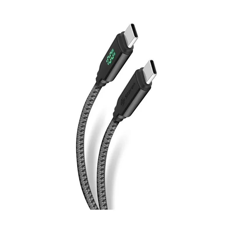 Cable USB C de 1 m 100 W con Anuncio luminoso que muestra la potencia de carga Steren USB-3100D
