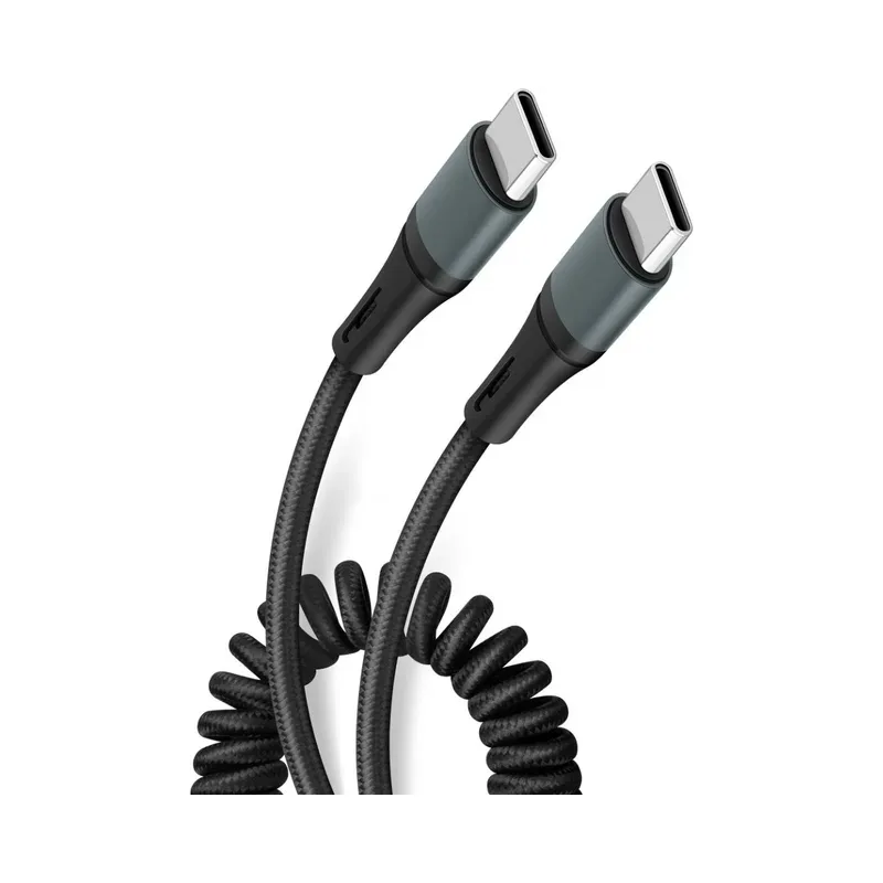 Cable USB C tipo resorte de 1 m 65 W Steren USB-3980
