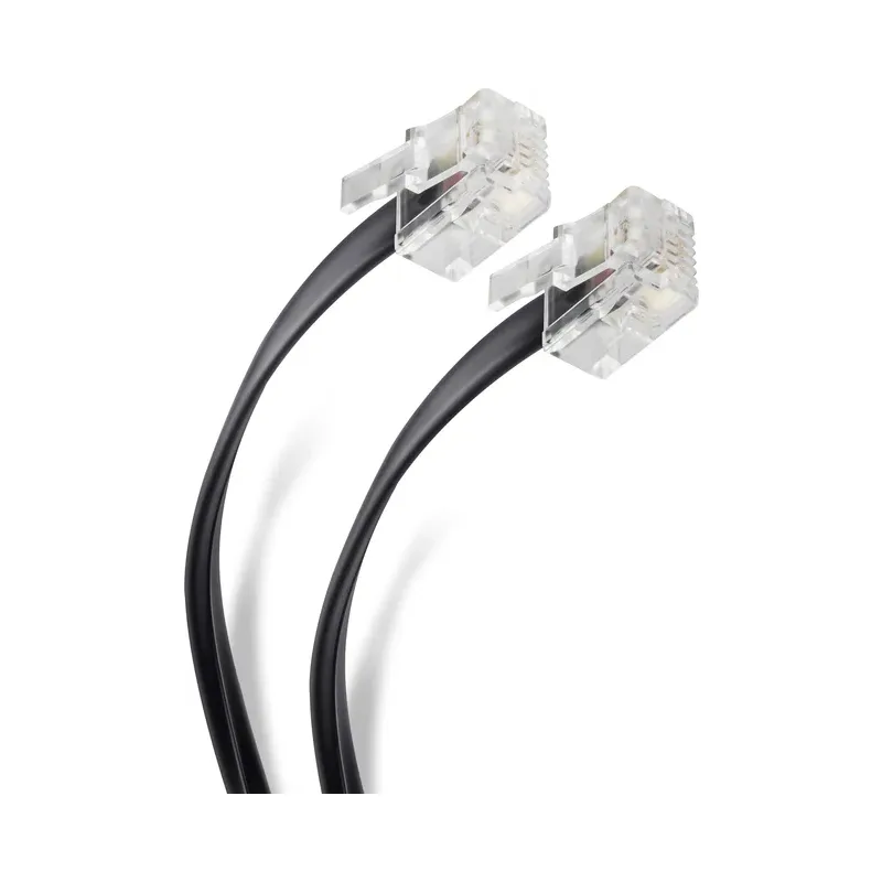 Cable plug a plug RJ11 de 2.1m, para extensión telefónica, negro Steren 304-007N