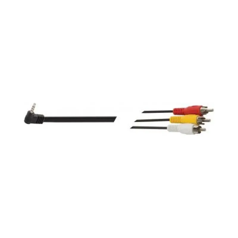 Cable con plug 3.5 mm a 3 plugs RCA para videocámara, de 1,8 m Steren 206-246