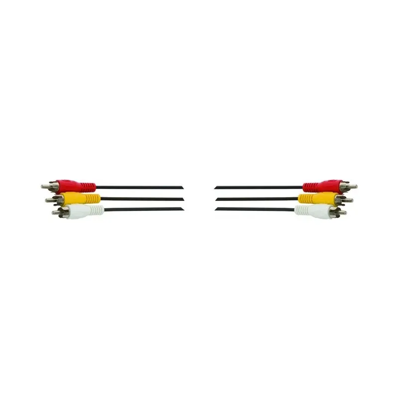 Cable RCA de audio y video con conectores niquelados, de 1,8 m Steren 206-276
