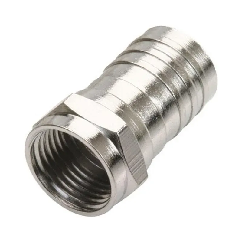 Conector macho tipo "F" para cable RG6, con anillo largo Steren 200-035