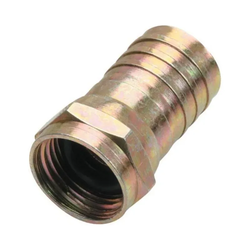 Conector macho tipo "F" para cable RG6, de latón, con anillo y gel de silicón para intemperie Steren 200-038