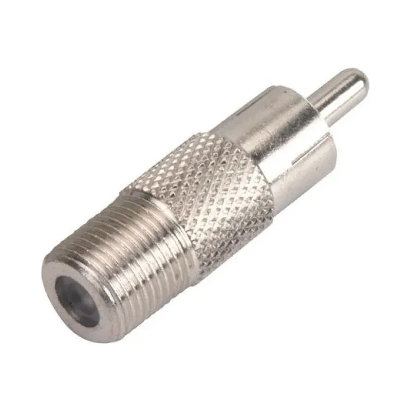 Adaptador con conector macho RCA a hembra de rosca tipo F Steren 200-110