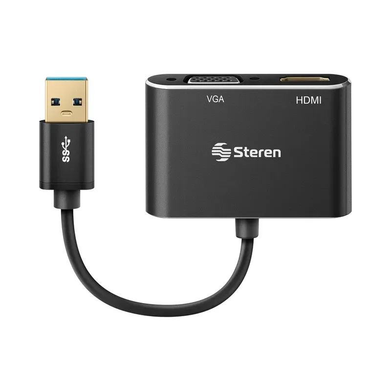Adaptador USB 3.0 a HDMI / VGA Steren COM-476
