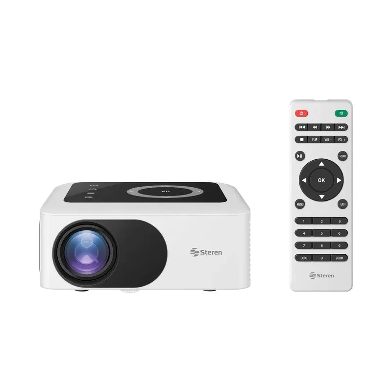 Mini proyector multimedia HD de 2105 lúmenes, portátil Steren PRO-240