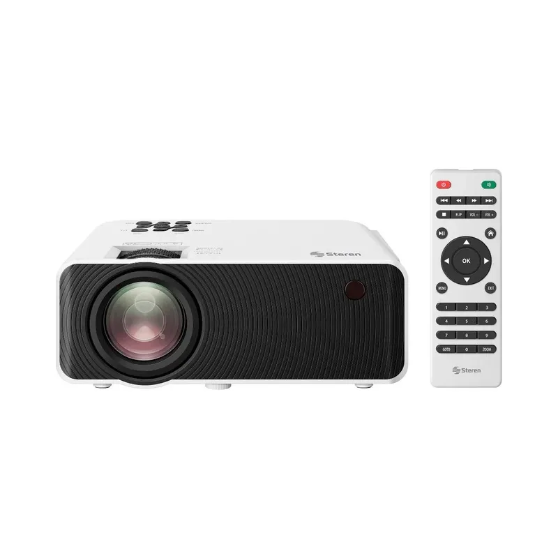 Proyector multimedia HD de 7000 lúmenes, portátil Steren PRO-300