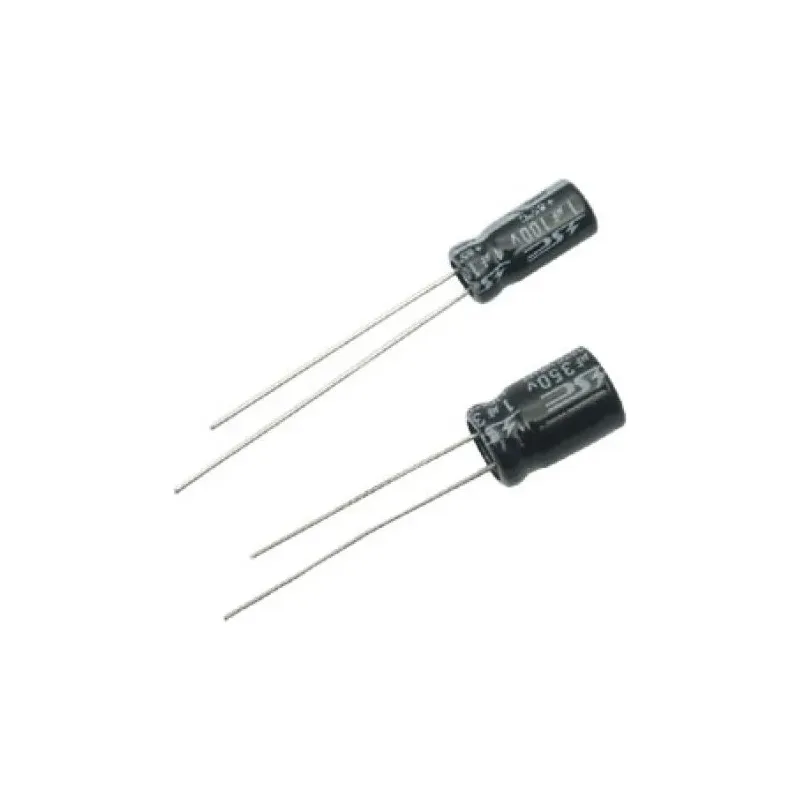 Condensador electrolítico radial, de 2.2 uF (micro Faradios) a 63 Volts Steren E2.2-63R