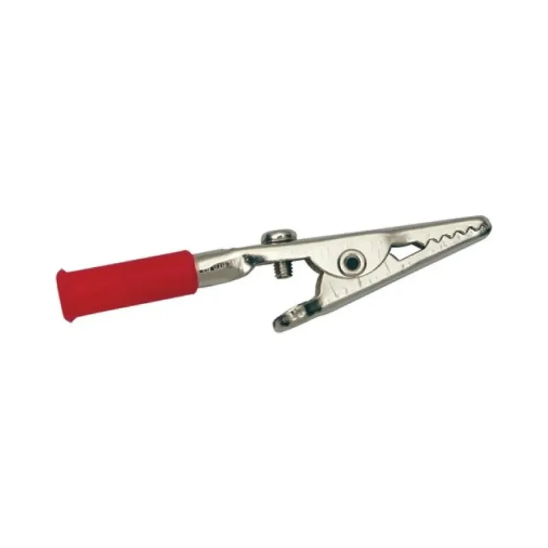 Caimán mediano para conector tipo Phillips (banana), rojo Steren CAI-103R