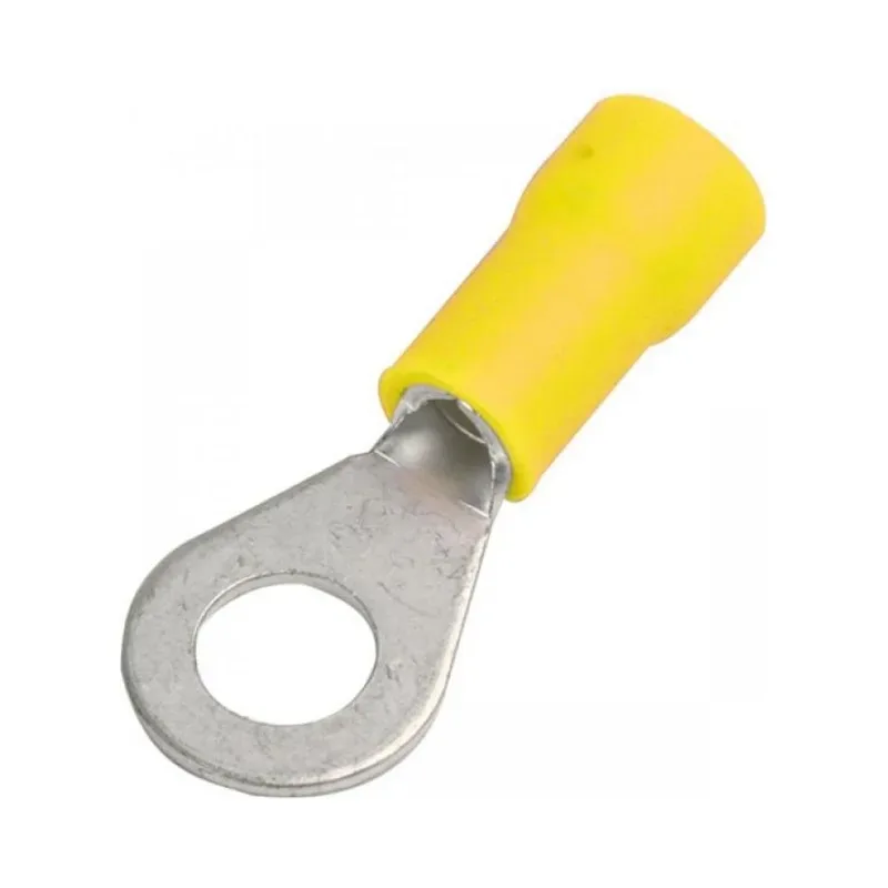 Terminal de latón de ojillo, con forro color amarillo Steren TOAA-3/16L