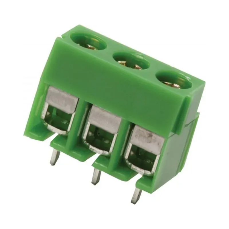 Terminal chica con 3 tornillos, para circuito impreso Steren TRT-03
