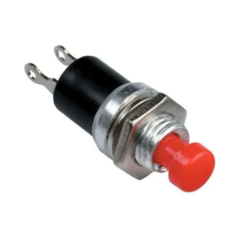 Switch miniatura, de push, normalmente abierto, de 125 Vca, color rojo Steren AU-102R