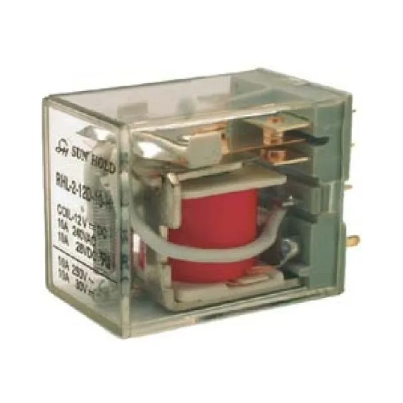 Relevador de poder de 2 polos, 2 tiros (DPDT) y bobina de 12 Vcc Steren RHL-2-12D-10H