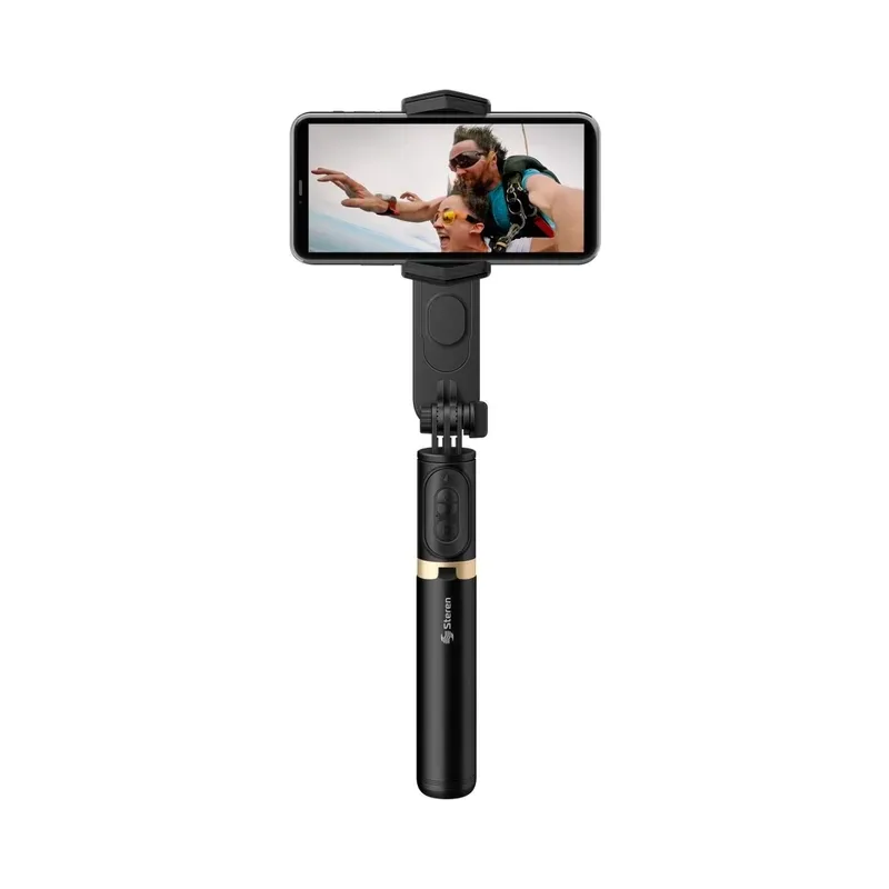Estabilizador (Gimbal) de 1 eje, con Selfie Stick Bluetooth Steren GMB-1000