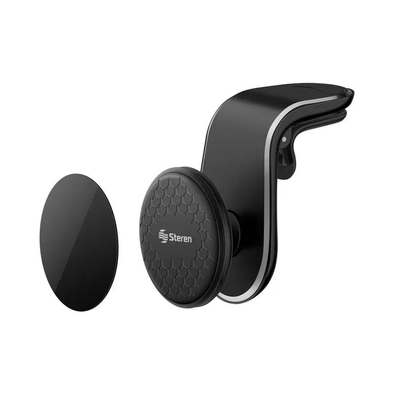 Soporte para celular magnético angular con pinza para ventilas Steren POD-347