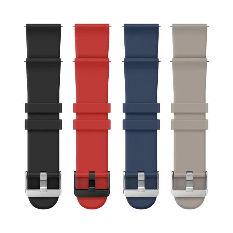 4 correas de 22 cm con hebilla para Smart Watch, de silicón, negra, gris, azul y rojo Steren SMW-010