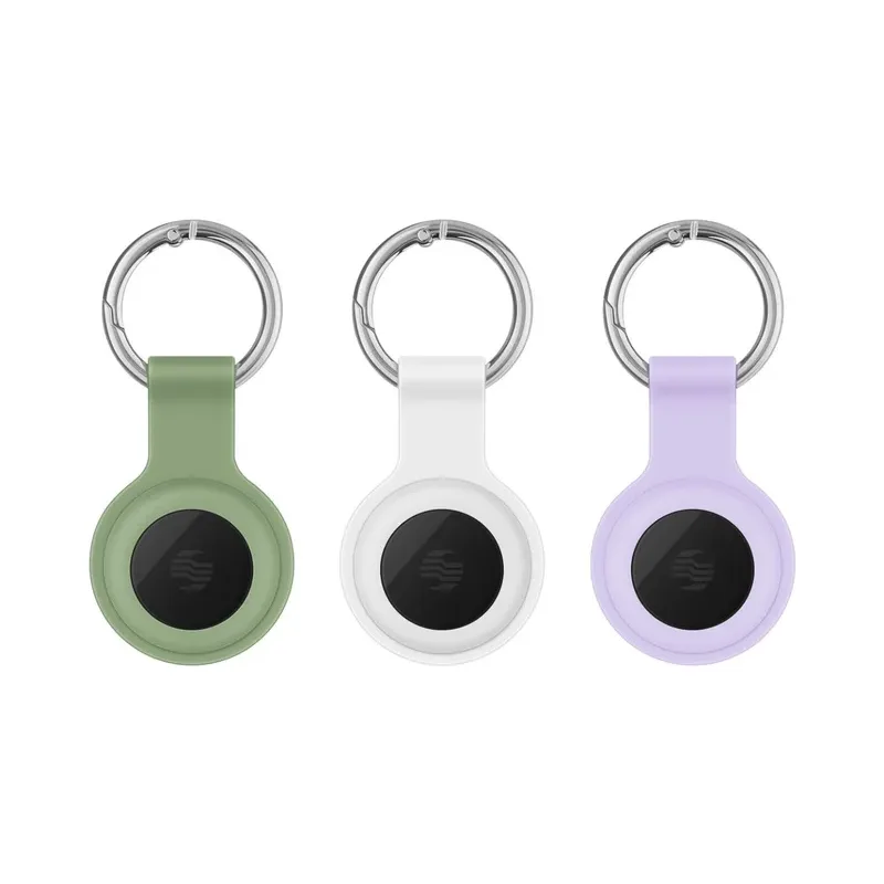 3 cubiertas de silicón para POD-TAG1, POD-TAG3 o AirTag*, verde / blanco / lila Steren TAG-003A