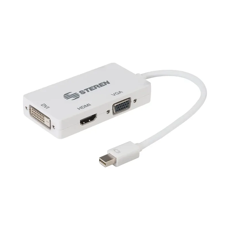 Adaptador Mini Displayport / Thunderbolt a VGA/HDMI/DVI Steren 506-412