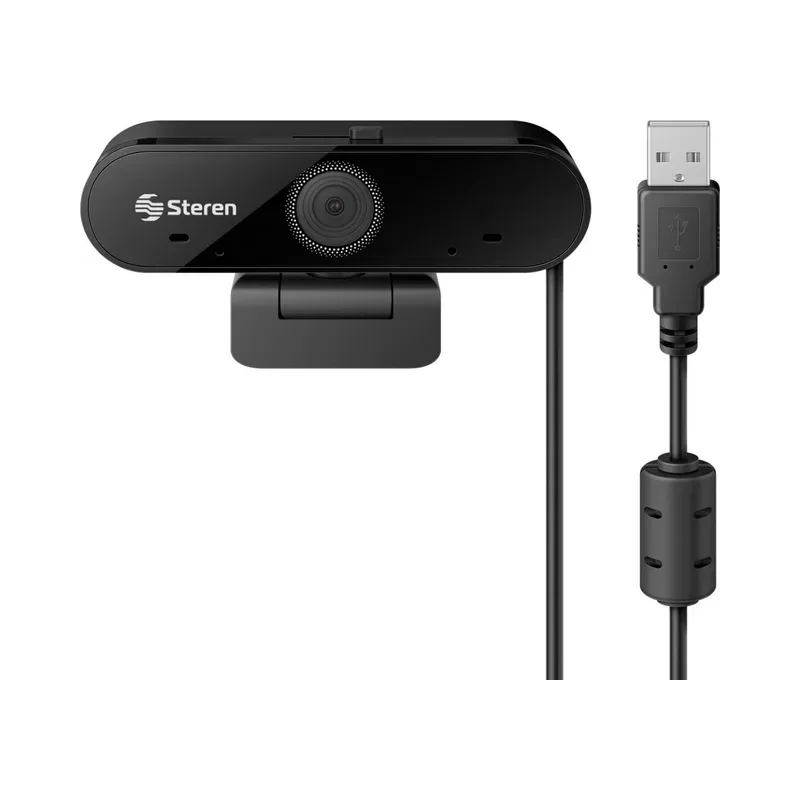 Webcam USB Full HD con doble micrófono Steren COM-126