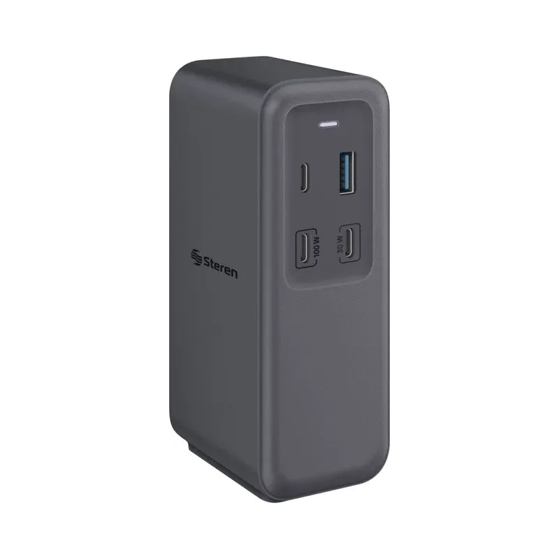 Estación de conexión USB C con cargador GaN USB C PD 100 W / USB QC 18 W Steren COM-4790