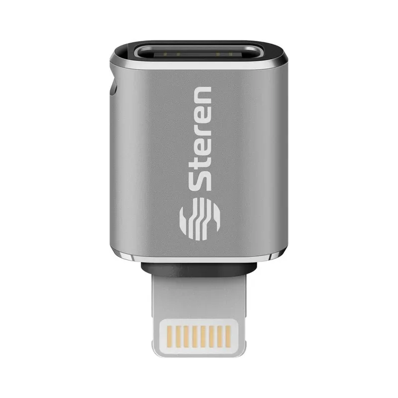 Adaptador Jack USB C a plug Lightning Steren POD-458