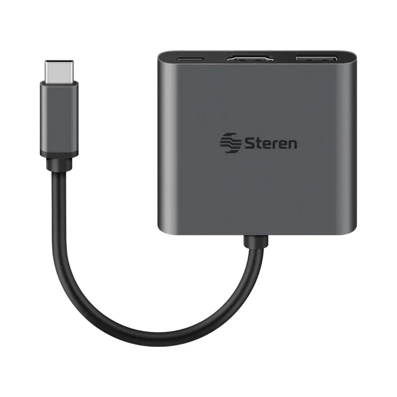 Adaptador USB C a HDMI / USB 3.0 / USB C Steren USB-471