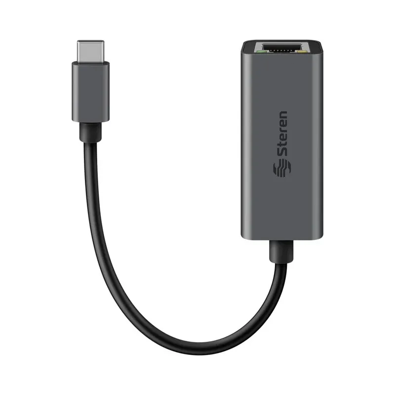 Adaptador USB C a Gigabit Ethernet (RJ45) Steren USB-473