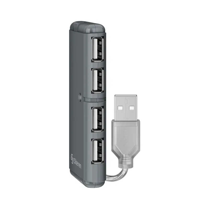Mini HUB USB ultra delgado de 4 puertos. Steren USB-520