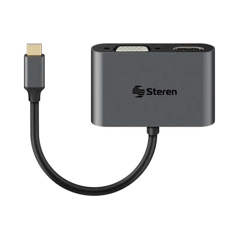 Adaptador USB C a HDMI / VGA / USB 3.0 / USB C Steren USB-5265