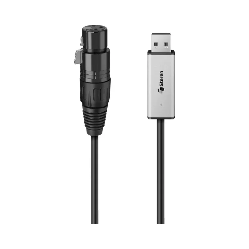 Cable USB a DMX 512 para control de iluminación Steren USB-DMX