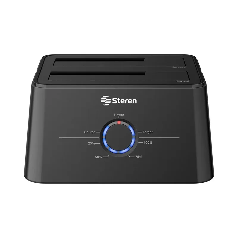 Estación de acoplamiento para clonación de discos duros y lectura simultánea Steren COM-212
