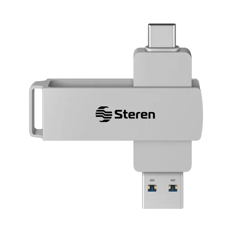 Memoria USB dual, tipo C y A, de 256 GB Steren MFD-256/DUAL
