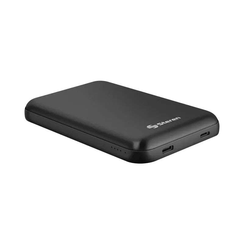 Power Bank de 5,000 mAh PD 20 W / Qi 15 W inalámbrico MagSafe* Steren MOV-1050MAG