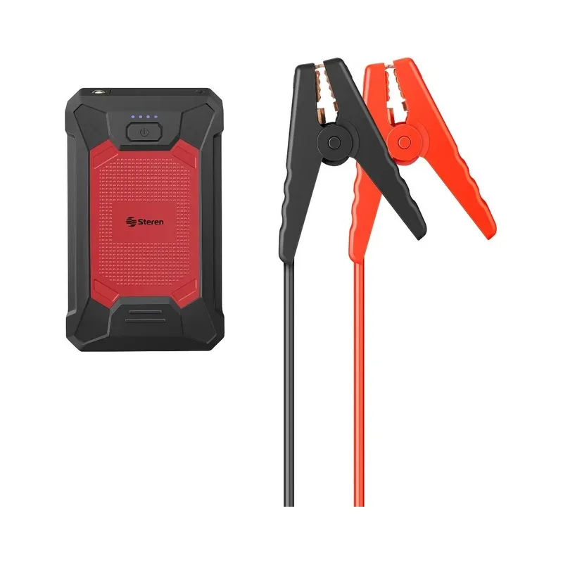 Arrancador para auto compacto, power bank y linterna LED Steren MOV-123