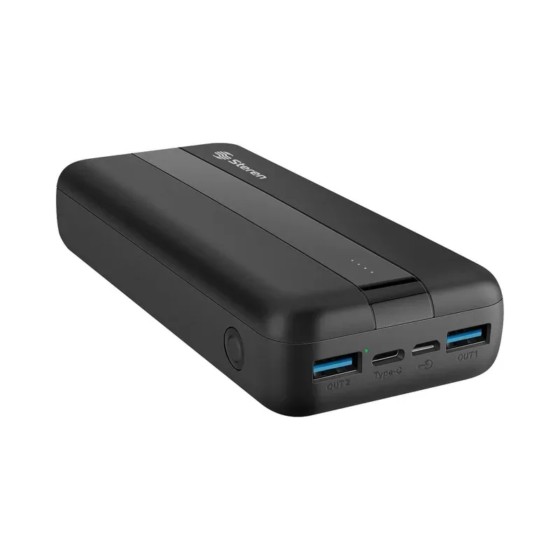 Power Bank de 20,000 mAh con Turbo Charge QC y Power Delivery con 2 salidas USB y USB C Steren MOV-2000